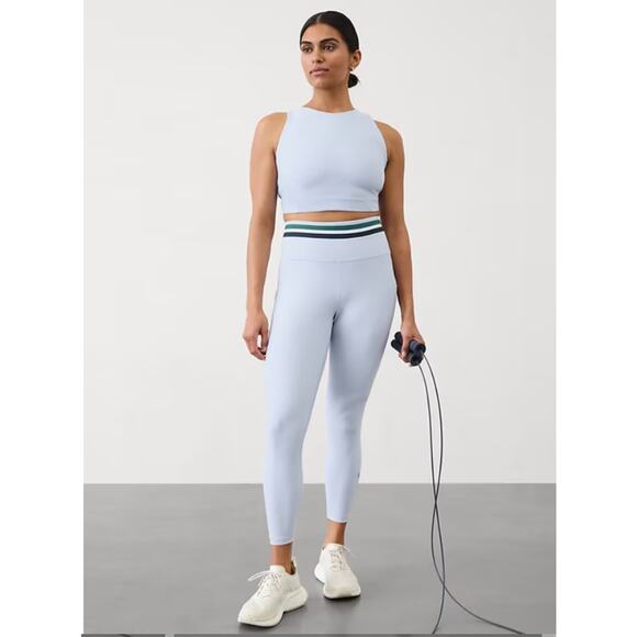 NWT Athleta Large Interval Stash High Rise Stripe 7/8 Legging - Picture 1 of 10